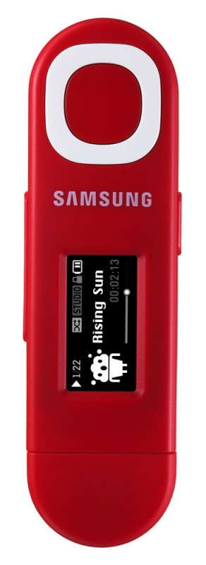 Плеер Flash Samsung U5 4Gb красный MP3 OGG WMA ASF FM Диктофон 20 ч аудио USB 2.0