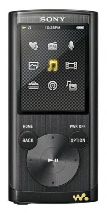 Плеер Flash Sony NWZE455 16Gb видео Walkman D&D Black