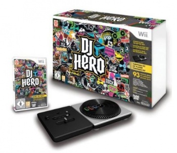 Набор беспроводной контроллер Wii Turntable + игра DJ Hero (Wii)