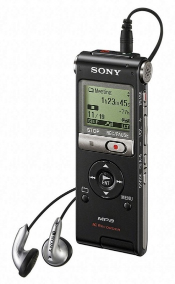 Цифровой диктофон Sony ICDUX300B 4Gb black MP3