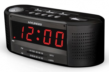 Радиобудильник Hyundai H-1510 черный с красным