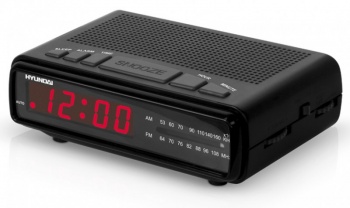 Радиобудильник Hyundai H-1526 черный с красным