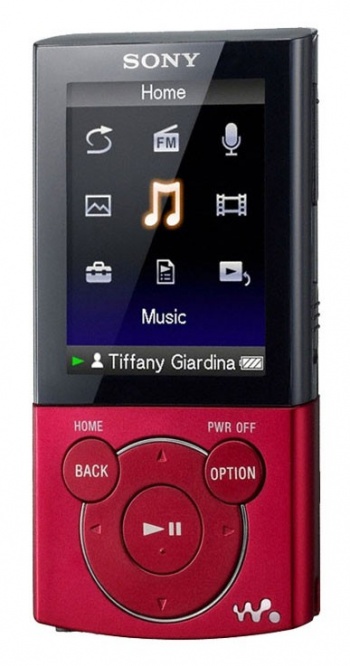 Плеер Flash Sony NWZE443R 4Gb D&D красный