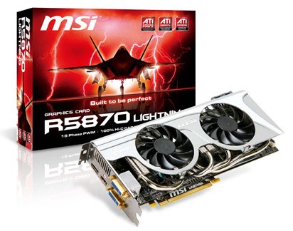  MSI PCI-E ATI R5870 LIGHTNING R5870 1024Mb 256bit DDR5 900/4800 HDMI+DVI+DP RTL