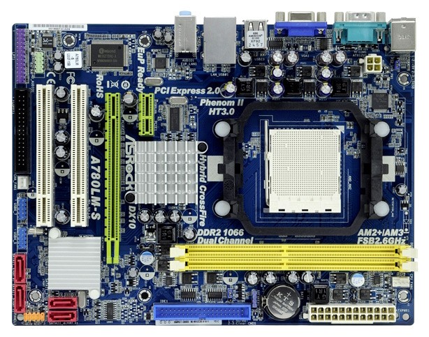   ASRock A780LM-S Soc-AM2 AMD760G mATX SATA AC'97 6ch LAN +VGA