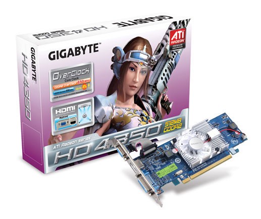  Gigabyte PCI-E ATI GV-R435OC-512I HD4350 512Mb DDR2 TV+DVI RTL