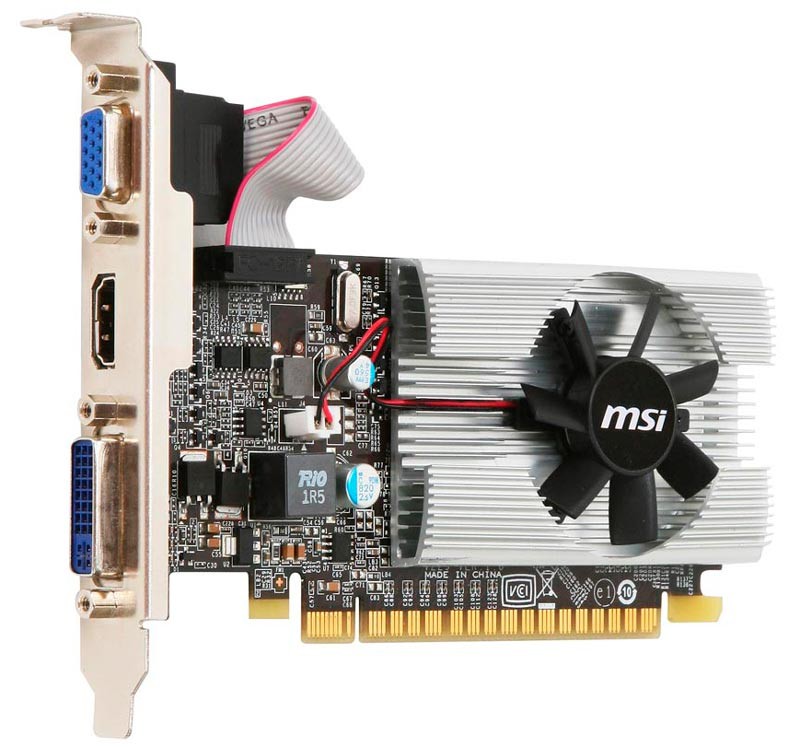  MSI PCI-E N210-M512D3/LP GT210 512Mb DDR3 Low Profile CRT+DVI+DVI bulk