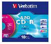  CD-R Verbatim 700Mb 52x DataLife+ Slim Color (10) 43308