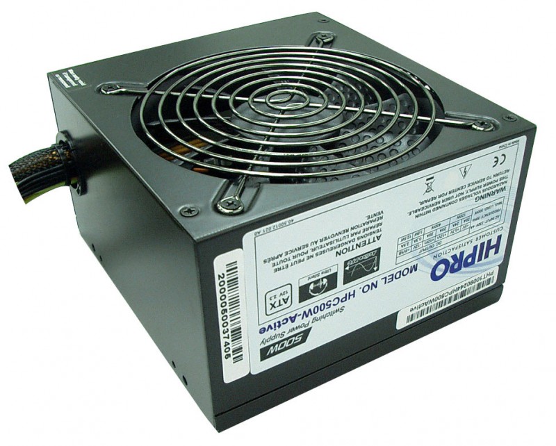   HiPRO ATX 500W HPC500W-Active 120mm fan, APFC, 3*SATA, I/O switch