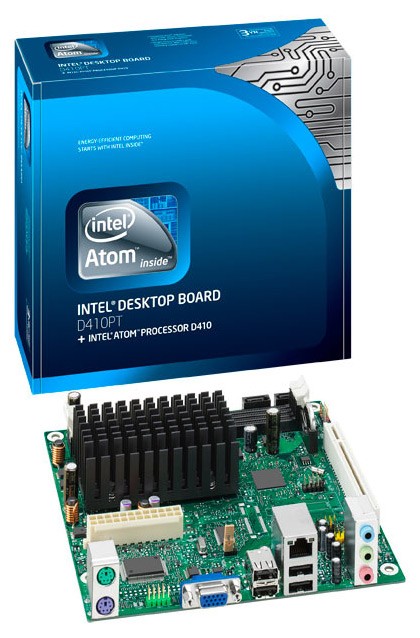 Мат.плата Intel Original D410PT integrated AtomD410 NM10 DDRII mini-ITX SATA Audio+ LAN+VGA (bulk)