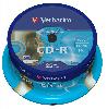  CD-R Verbatim 700Mb 52x Version 1.2 Lightscribe (25) 43659