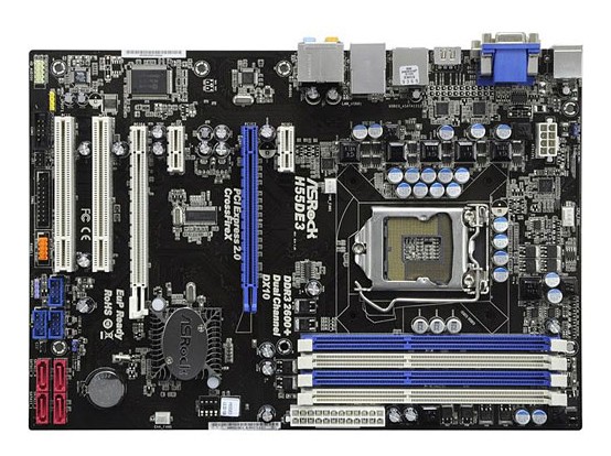   ASRock H55DE3 Soc-1156 iH55 DDRIII ATX SATA AC'97 8ch LAN-Gbt