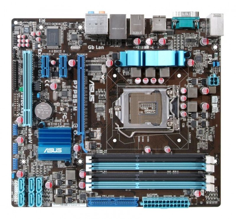   Asus P7P55-M Soc-1156 iP55 DDRIII mATX SATA AC'97 8ch LAN-Gbt +1394 +RaiD