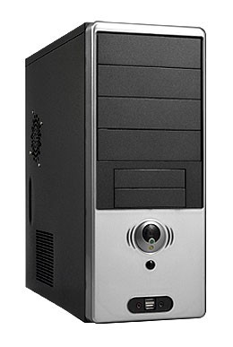  LinkWorld 316-04 black/silver C2228 w/o PSU ATX USB Audio AirDuct