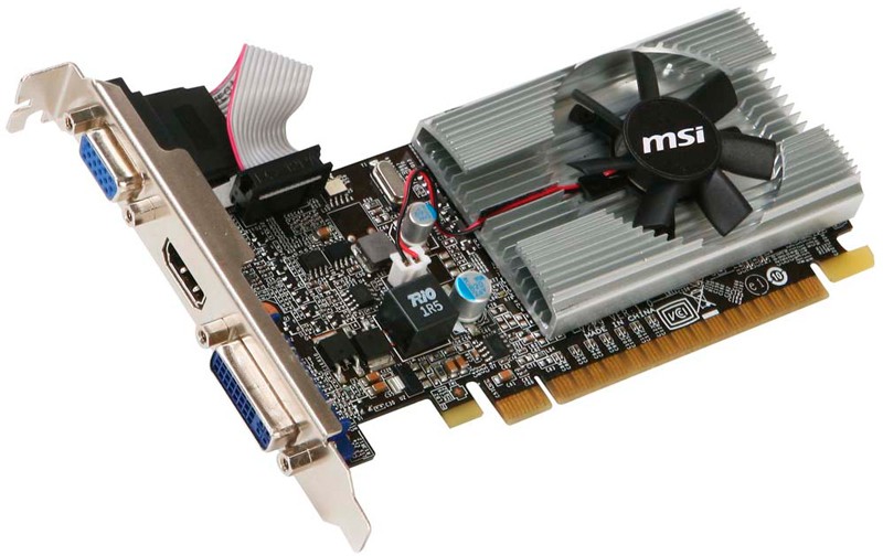  MSI PCI-E NV N210-MD1G/D3 GT210 1024Mb 64bit DDR3 HDMI+DVI-I RTL