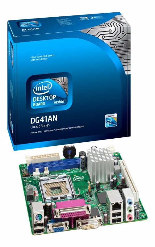 Мат.плата Intel Original DG41AN Soc-775 iG41 DDR3 mini-iTX SATA Audio 6ch+LAN+DVI-D+VGA (bulk)