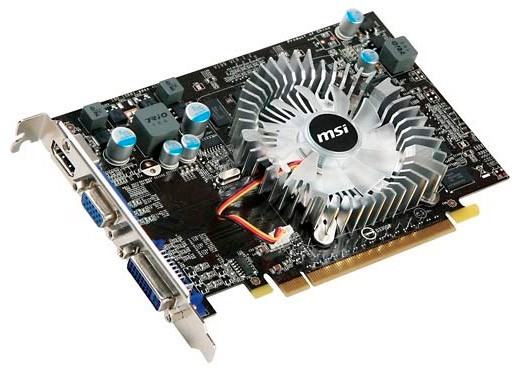  MSI PCI-E NV N240GT-MD1G/D3 GT240 1024Mb 128bit 550/1340 DDR3 CRT+DVI+HDMI bulk