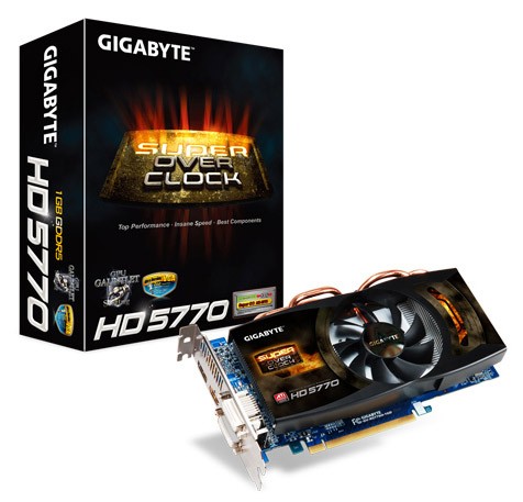  Gigabyte PCI-E ATI GV-R577SO-1GD R5770 1024Mb 128bit DDR5 900/4800 HDMI+2DVI-I RTL