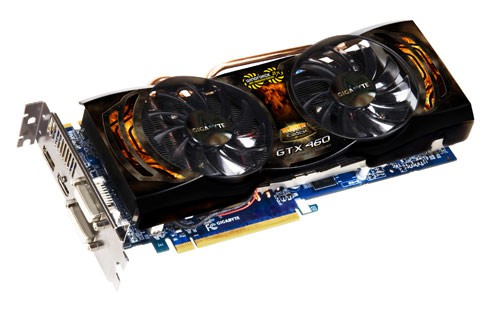  Gigabyte PCI-E NV GV-N460SO-1GI GTX460 1024Mb 256b DDR5 815/4000 D-DVI-I+mini HDMI RTL