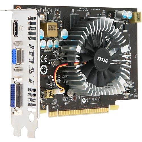  MSI PCI-E NV N240GT-MD512-/D5 GT240 512Mb 128bit 550/3600 DDR5 HDTV+DVI RTL