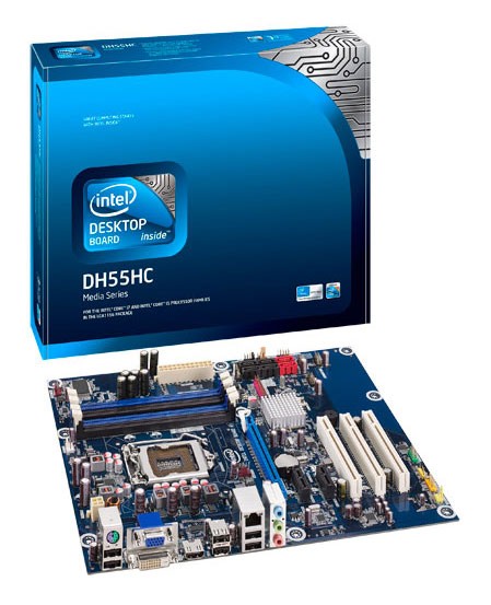 Мат.плата Intel Original DH55HC Soc-1156 iH55 DDRIII-1600 ATX SATA Audio6ch+HDMI+DVI-D+VGA(RTL)