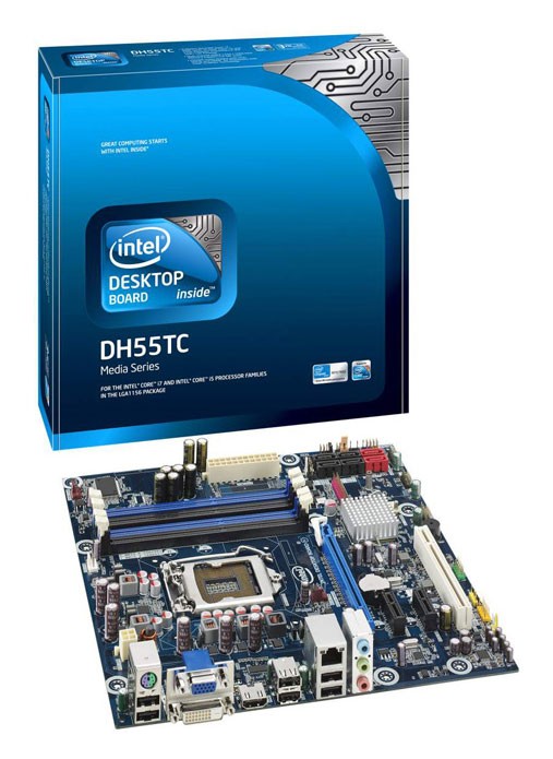 Мат.плата Intel Original DH55TC Soc-1156 iH55 DDRIII-1600 mATX SATA Audio6ch+HDMI+DVI-D+VGA(RTL)