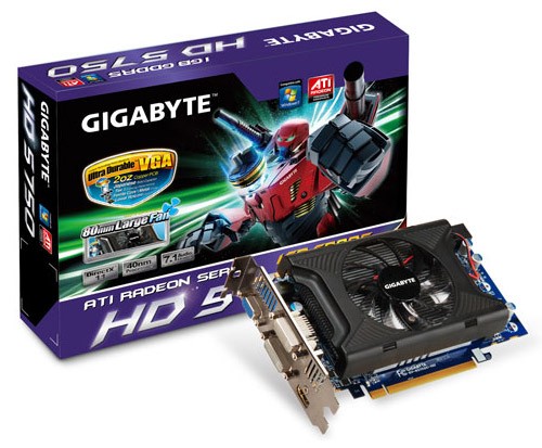  Gigabyte PCI-E ATI GV-R575OC-1GI R5750 1024Mb 128bit DDR5 740/4800 HDMI+DVI-I+CRT RTL