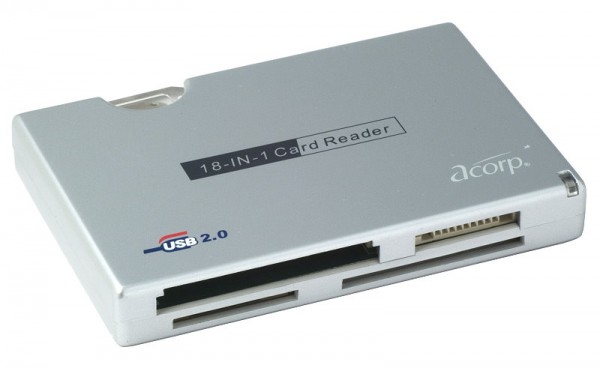     Acorp CREP18-S USB2.0 (18-in-1) External Silver