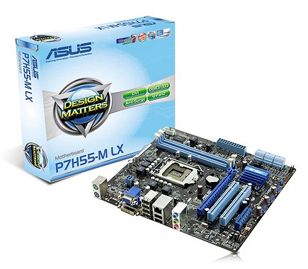   Asus P7H55-M LX Soc-1156 iH55 DDRIII mATX SATA AC'97 8ch LAN-Gbt (White Box)