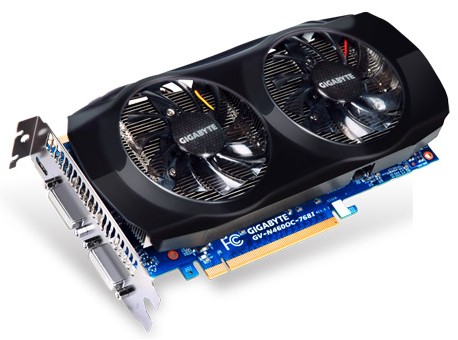  Gigabyte PCI-E NV GV-N460OC-768I GTX460 768Mb 192b DDR5 715/3600 DUAL-DVI-I+mini HDMI RTL