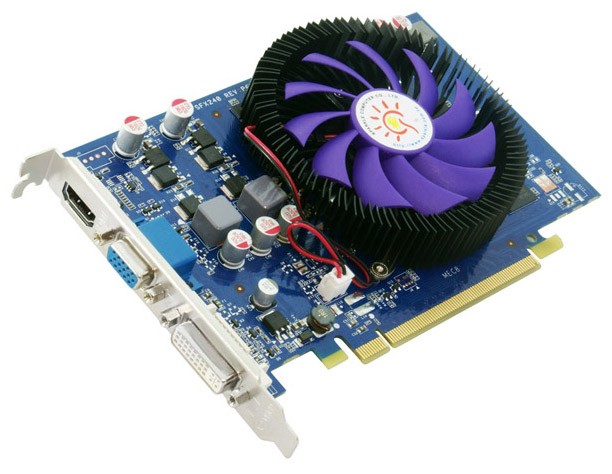  Sparkle PCI-E NV GT240 1024Mb 128bit DDR3 550/1400 DVI-I+HDMI+CRT bulk