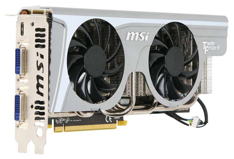  MSI PCI-E NV N465GTX TWIN FROZR II GF465GTX 1G 256b DDR5 607/3206 D-DVI*2+mHDMI RTL