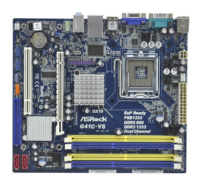   ASRock G41C-VS Soc-775 iG41 DDRII+DDRIII mATX SATA AC'97 6ch LAN +VGA bulk