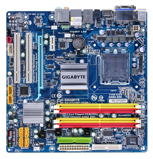   Gigabyte GA-EG41MF-US2H Soc-775 iG41 mATX SATA AC'97 8ch. LAN-Gbt +VGA +1394