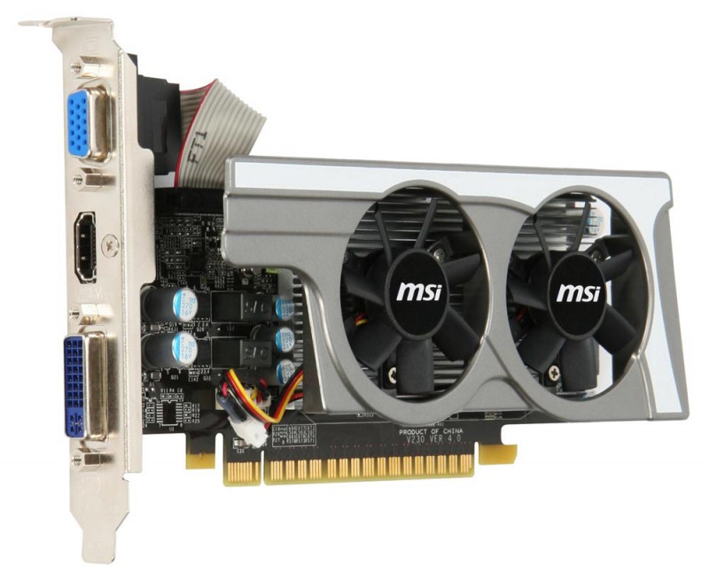  MSI PCI-E NV N430GT-MD1GD3-OC/LP GF430 1G 128b DDR3 DVI+HDMI+CRT RTL