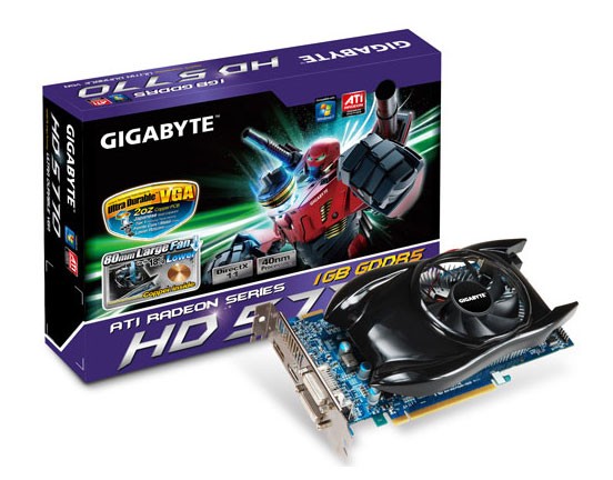  Gigabyte PCI-E ATI GV-R577UD-1GD R5770 1024Mb 128bit DDR5 850/4800 HDMI+2DVI-I RTL