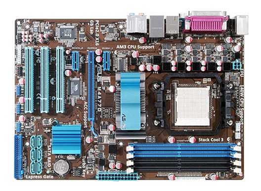   Asus M4A77D Soc-AM2 AMD770 ATX SATA AC'97 8ch LAN-Gbt +RaiD