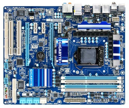   Gigabyte GA-P55A-UD4 Soc-1156 iP55 DDRIII ATX SATA AC'97 8ch. LAN-Gbt +RaiD +1394