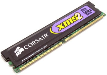  DDRII 1024Mb 800MHz Corsair 1x1GB CAS 5 5-5-5-18 with Heat Spreader (CM2X1024-6400)