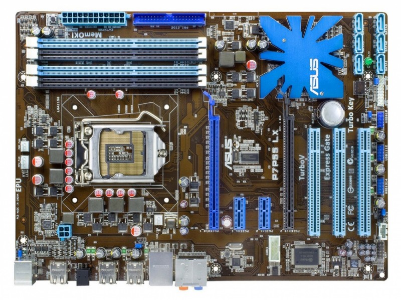   Asus P7P55 LX Soc-1156 iP55 DDRIII ATX SATA AC'97 8ch LAN-Gbt +RaiD