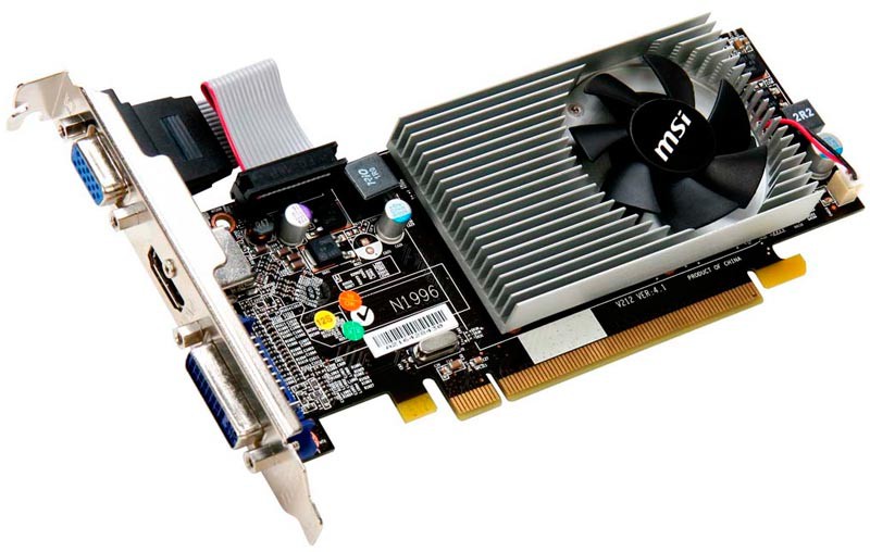  MSI PCI-E ATI R5450-MD1GD3/LP D3 R5450 1024Mb DDR3 Low Profile DVI+CRT+HDMI RTL