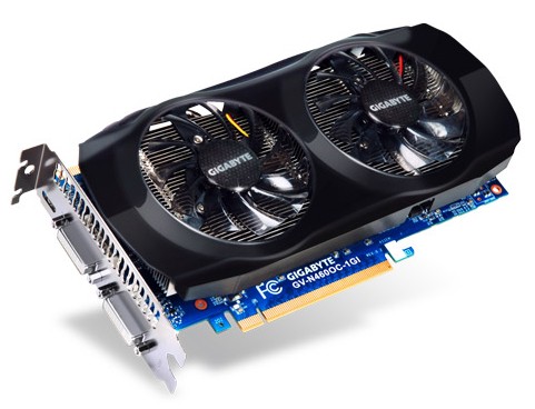  Gigabyte PCI-E NV GV-N460OC-1GI GTX460 1024Mb 256b DDR5 715/3600 D-DVI-I+mini HDMI RTL