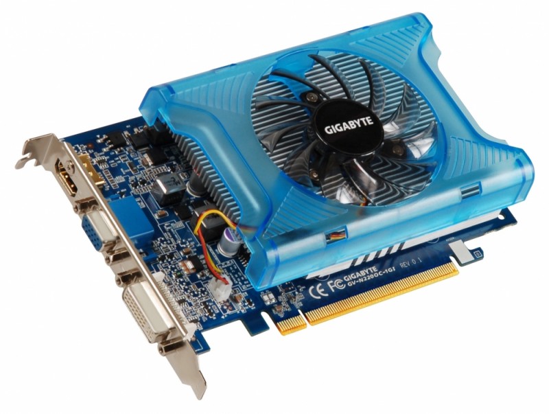  Gigabyte PCI-E NV GV-N220OC-1GI GF220 1024Mb 128bit DDR3 720/1600 HDMI+DVI-I RTL