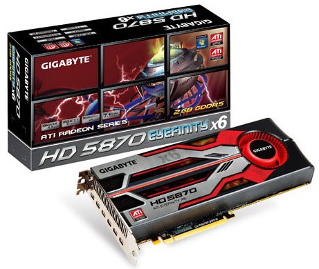  Gigabyte PCI-E ATI GV-R5876P-2GD-B R5870 2048Mb 256bit DDR5 850/4800 Mini DP * 6 RTL