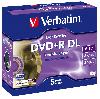  DVD+R Verbatim 8.5GB DL 8x Lightscribe Surface Ver1.2 Jewel Case (5) 43684